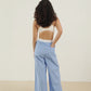 Snuggle Striped Long Pants dark blue