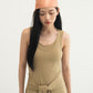 WES x SO | Waist Tie Tank Bra Dress (Khaki)