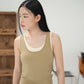 WES x SO | Two Piece Tank Bra Top (Khaki / Cream)