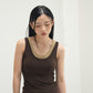 WES x SO | Two Piece Tank Bra Top (Brown / Khaki)