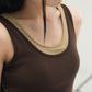 WES x SO | Two Piece Tank Bra Top (Brown / Khaki)