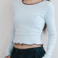 'Stay-in Long Sleeve Top' baby blue