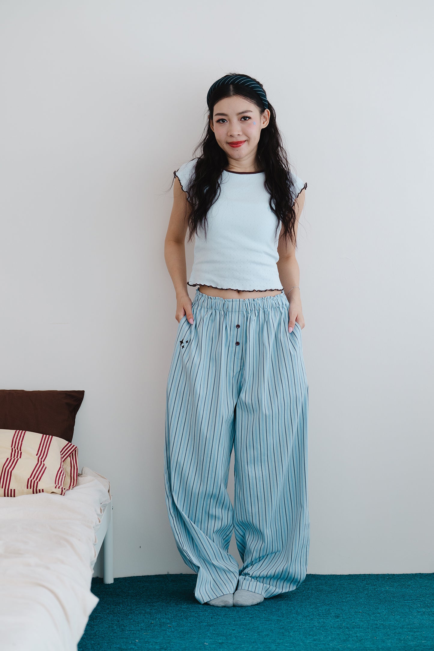 'Slow-down Lounge Pants' baby blue