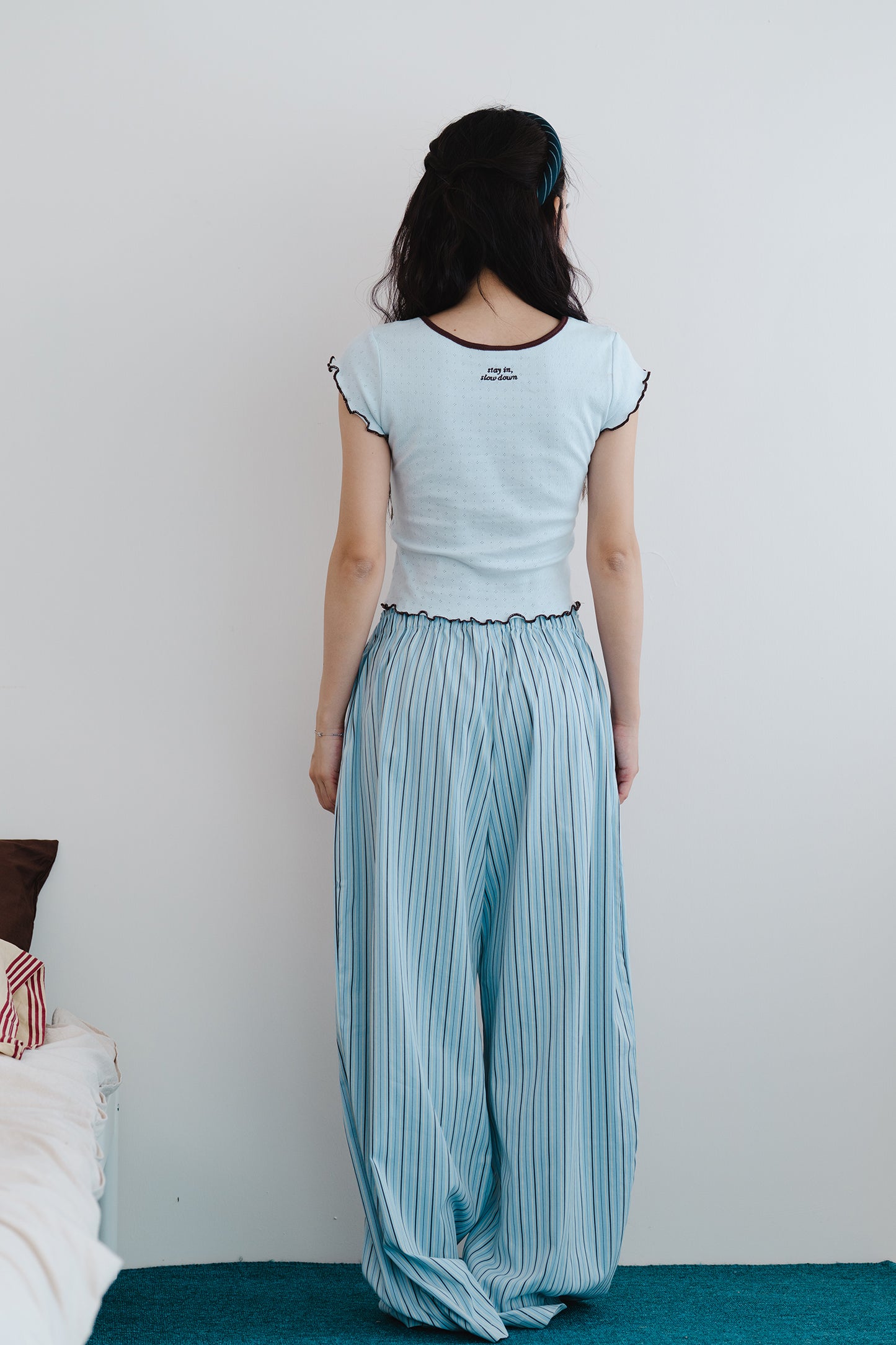 'Slow-down Lounge Pants' baby blue