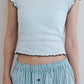 'Stay-in Baby Tee' baby blue