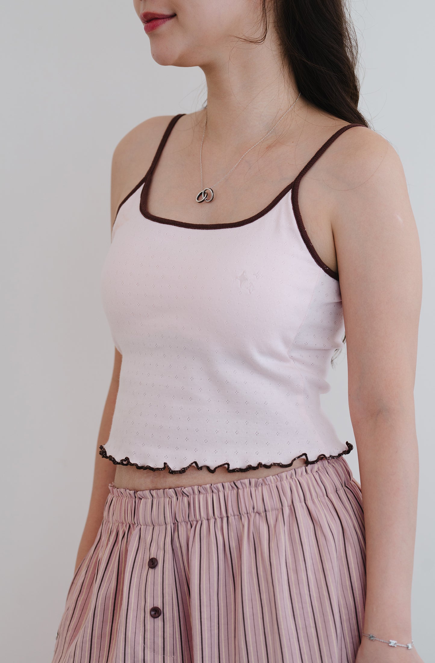 'Stay-in Tank Top' baby pink
