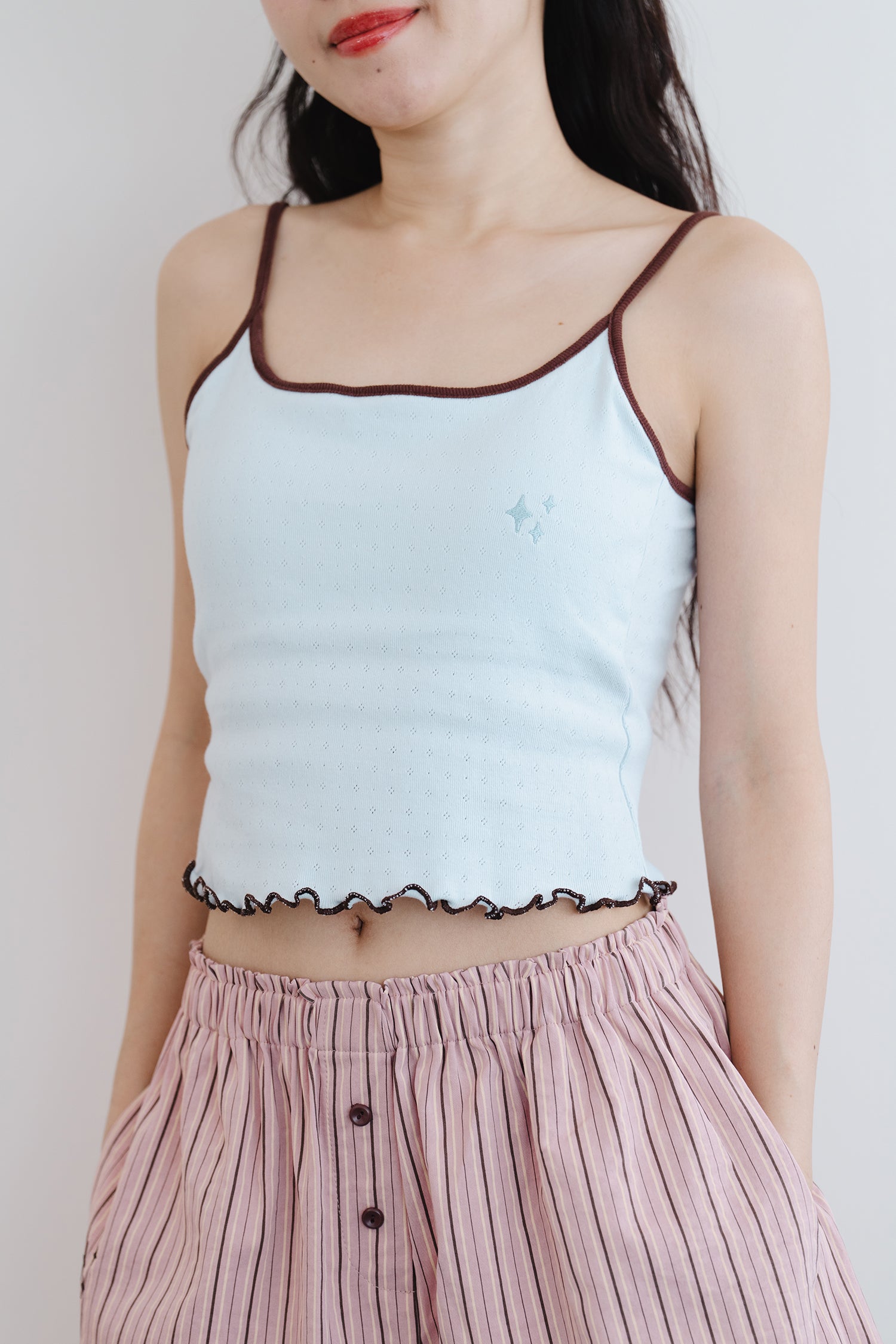 'Stay-in Tank Top' baby blue