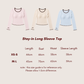 'Stay-in Long Sleeve Top' baby blue