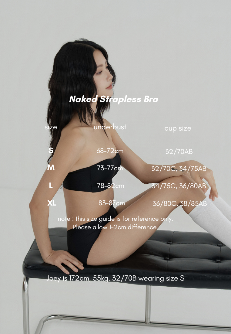 NAKED STRAPLESS BRA black