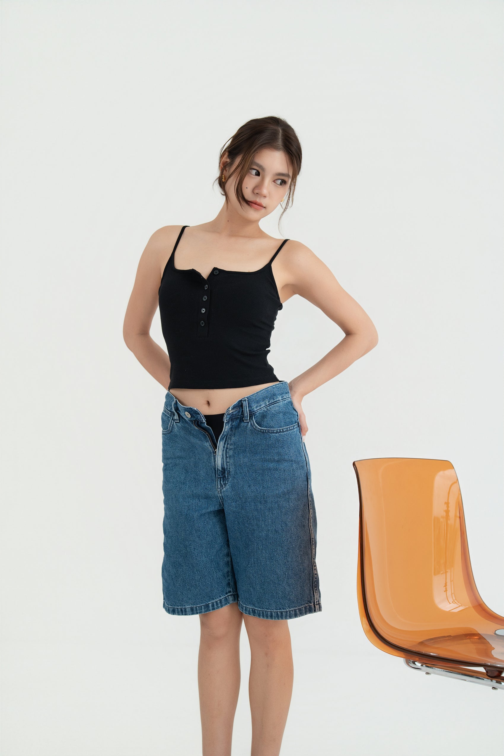 PADDED TANK TOP black