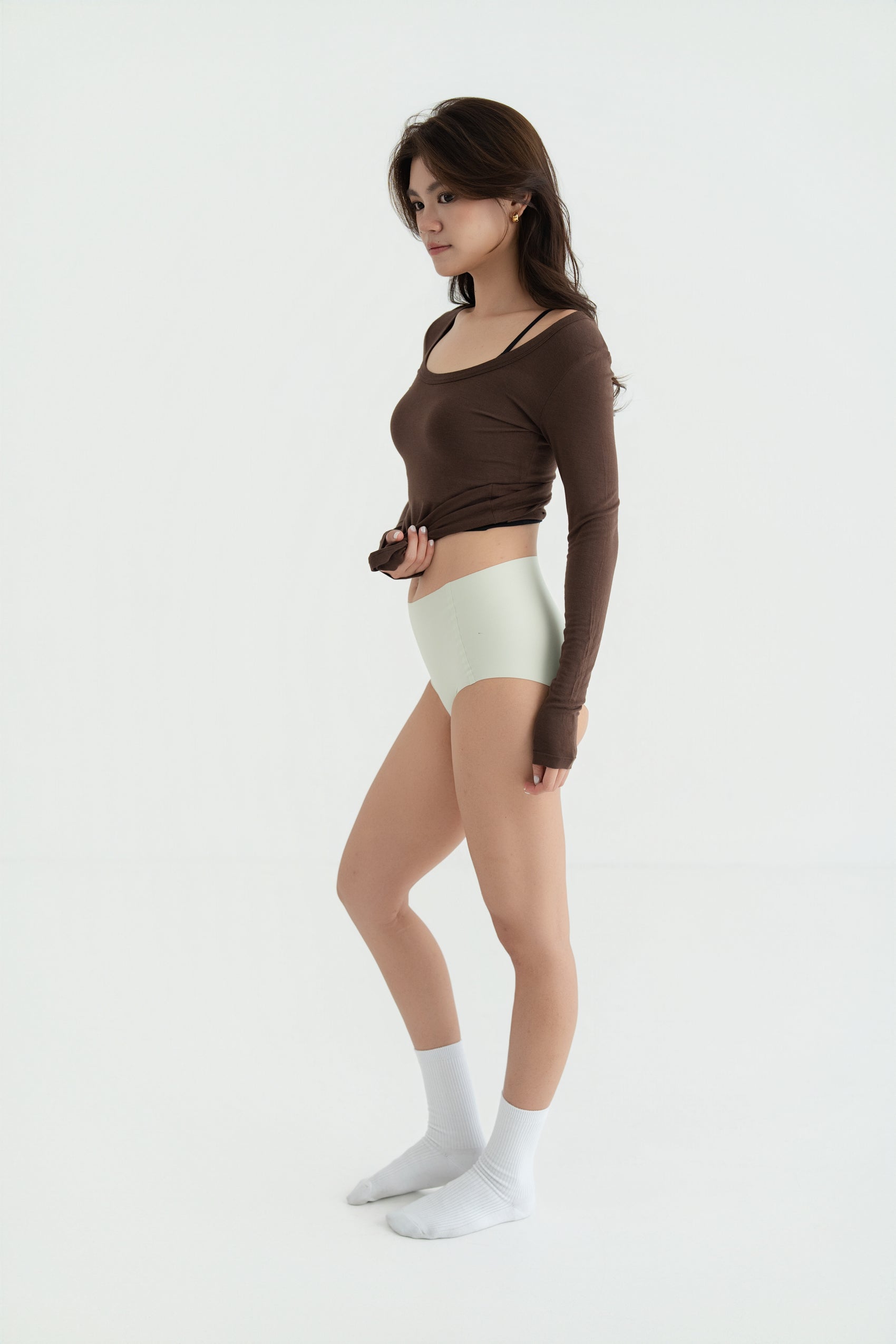 BABY TOP long-sleeve | chestnut