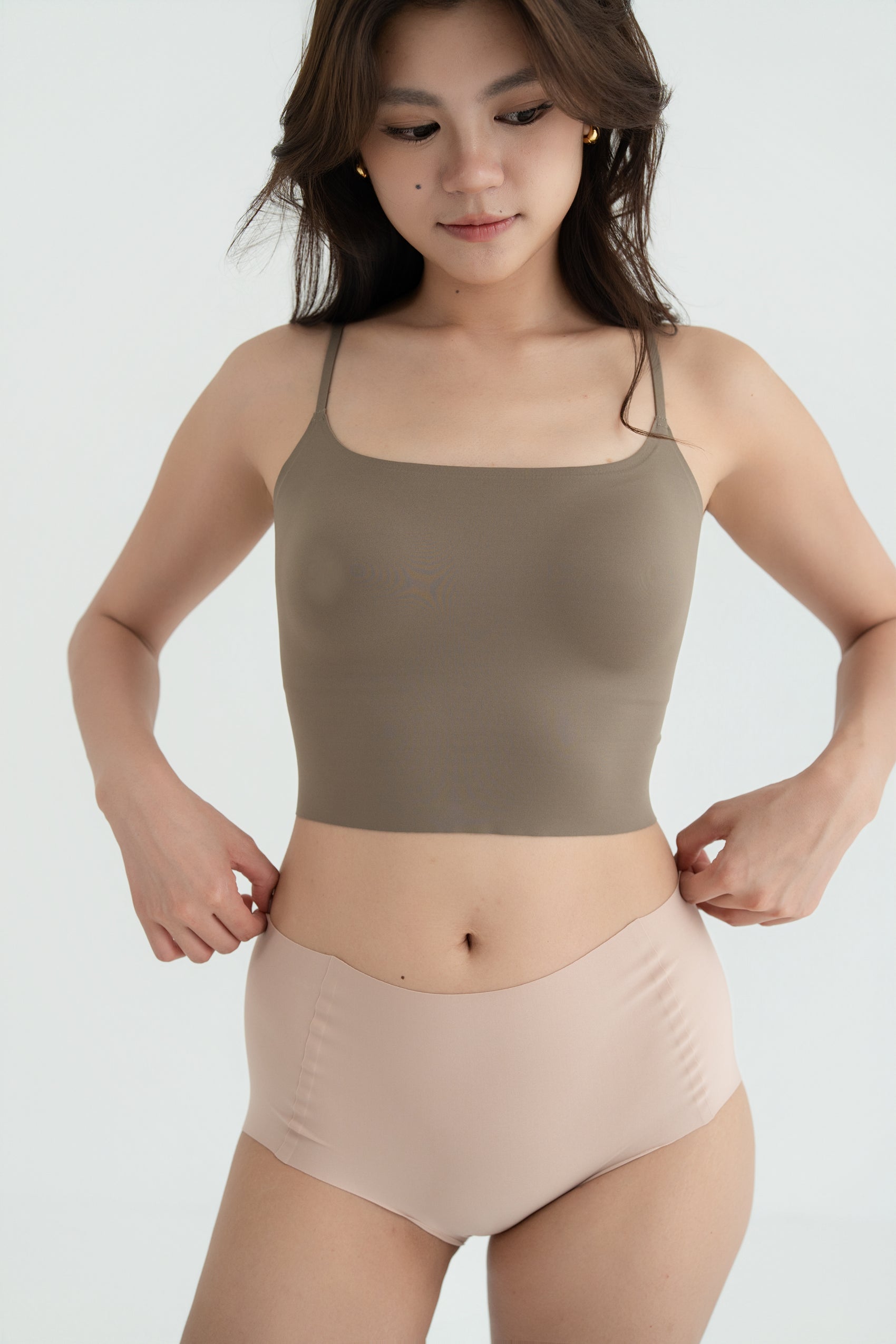 SMOOTHIE SEAMLESS BRA TOP ash green
