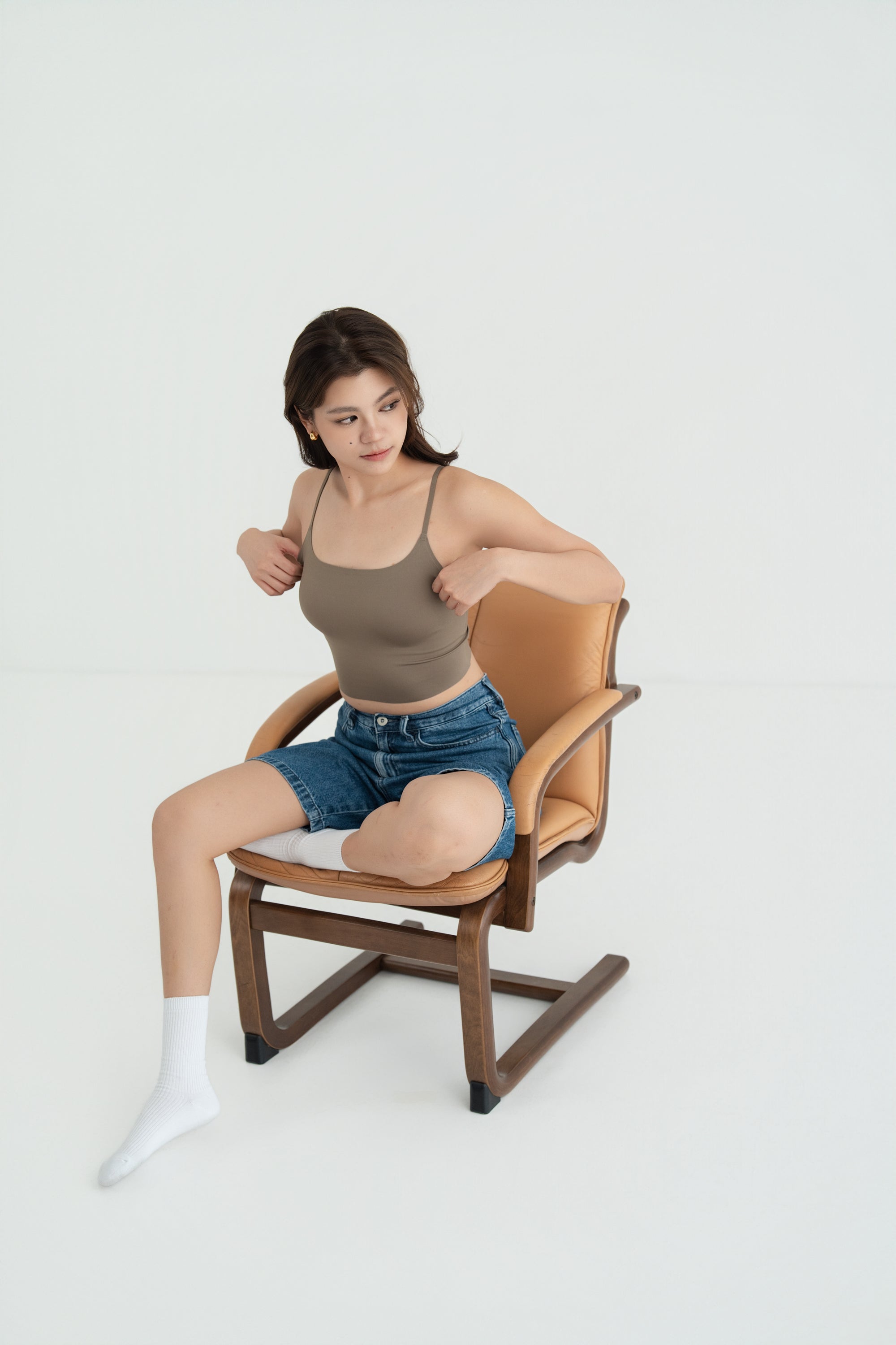 SMOOTHIE SEAMLESS BRA TOP ash green