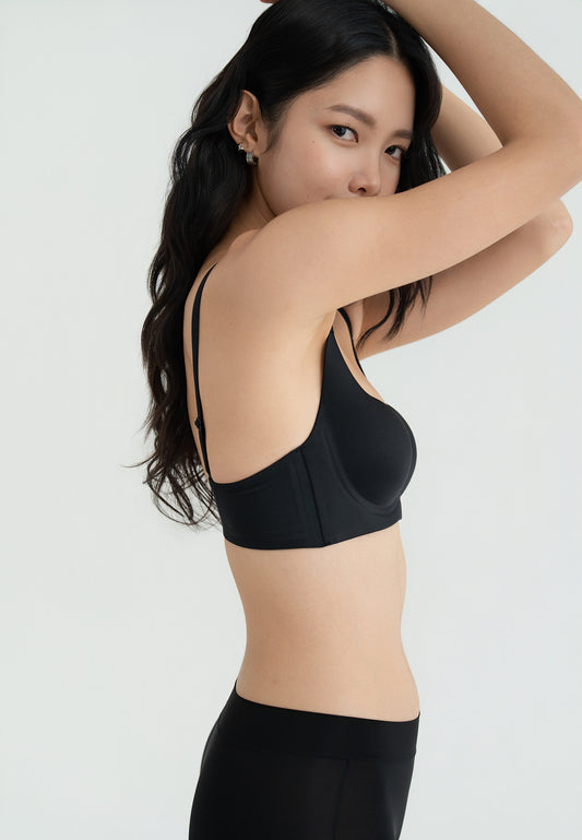 SUGARCUT SQUARE NECK BRA black