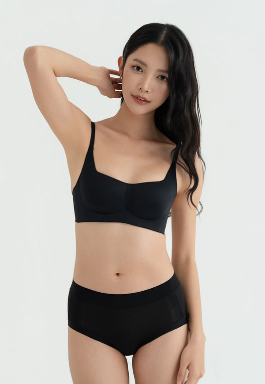SUGARCUT SQUARE NECK BRA black