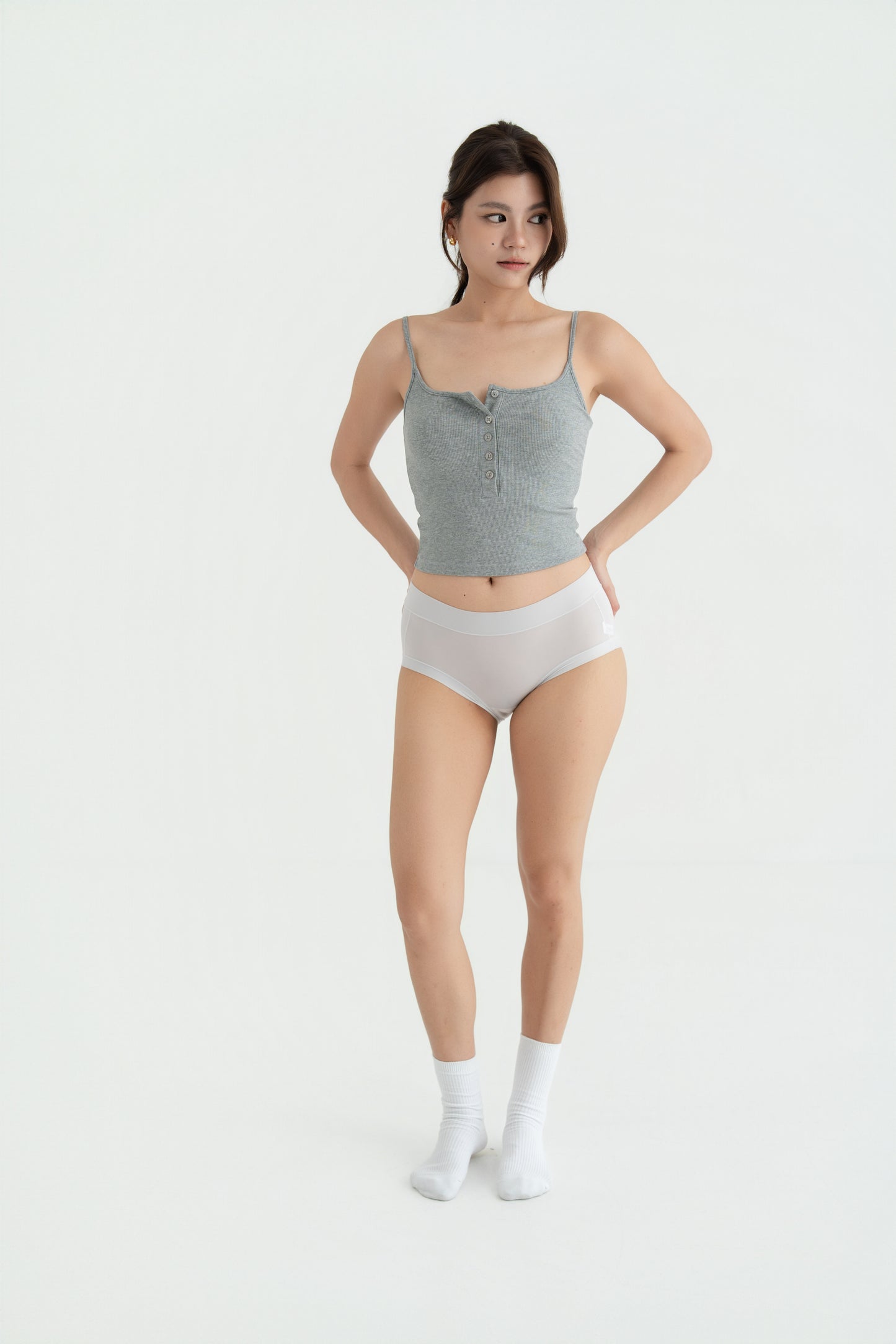 PADDED TANK TOP grey