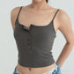 PADDED TANK TOP charcoal