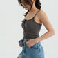 PADDED TANK TOP charcoal