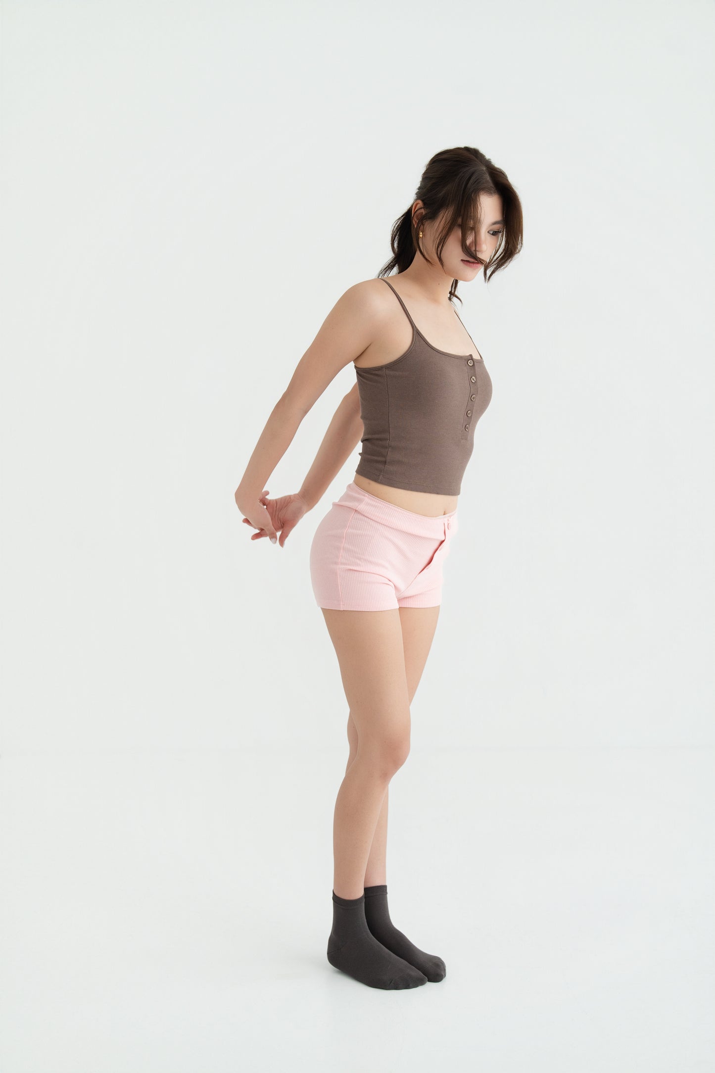 PADDED TANK TOP chocolate