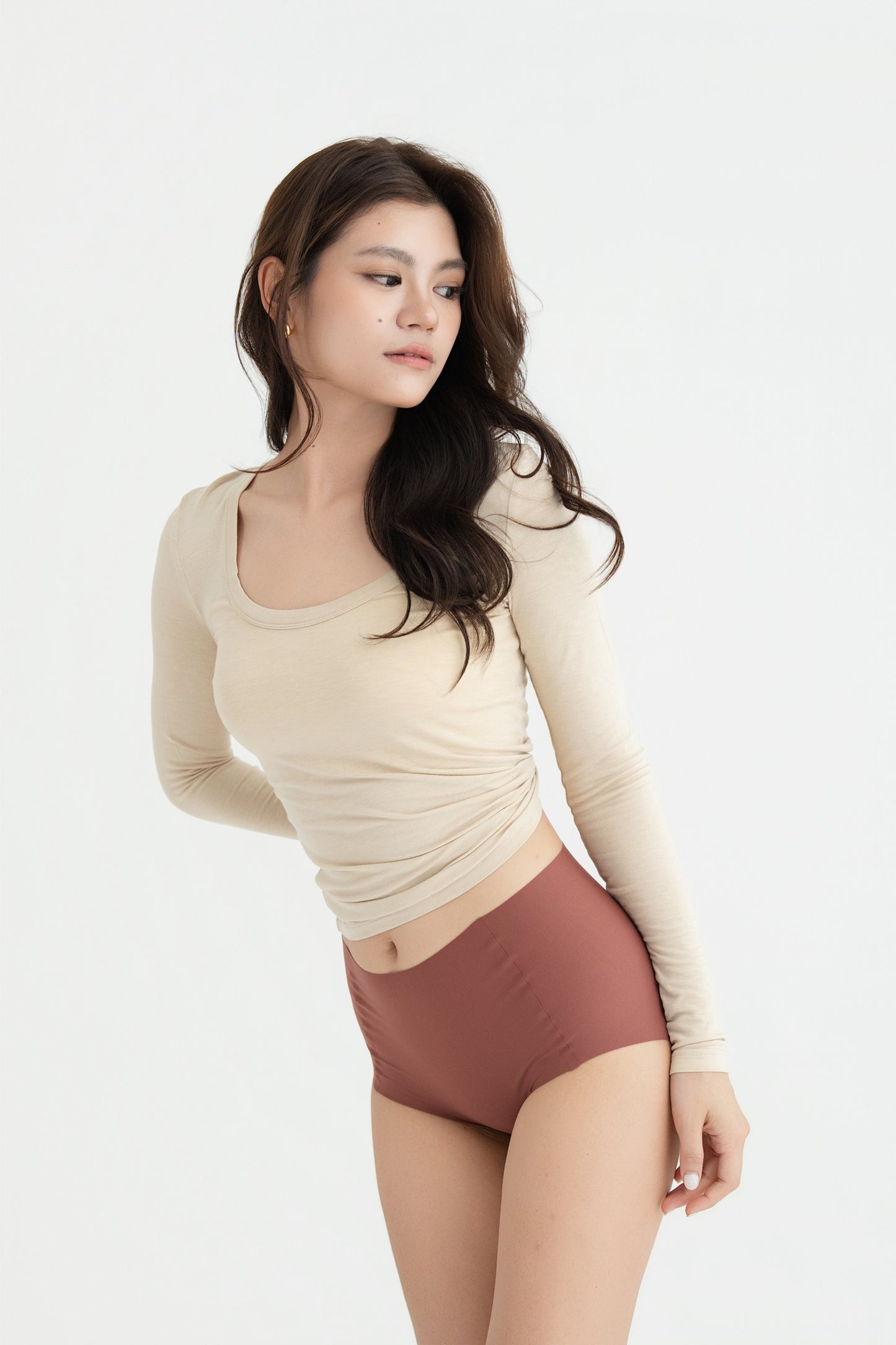 BABY TOP long-sleeve | khaki