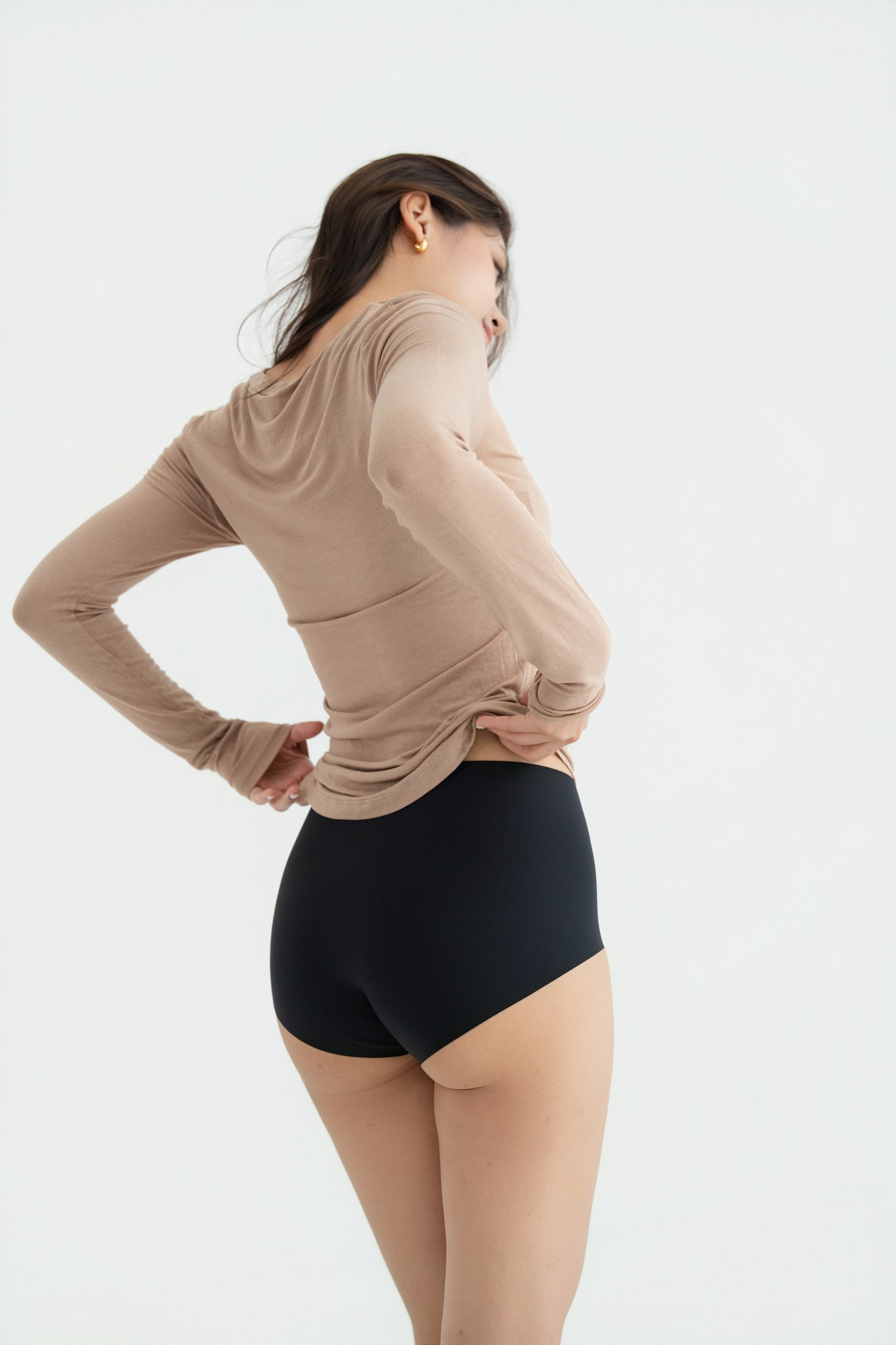 BABY TOP long-sleeve | coffee
