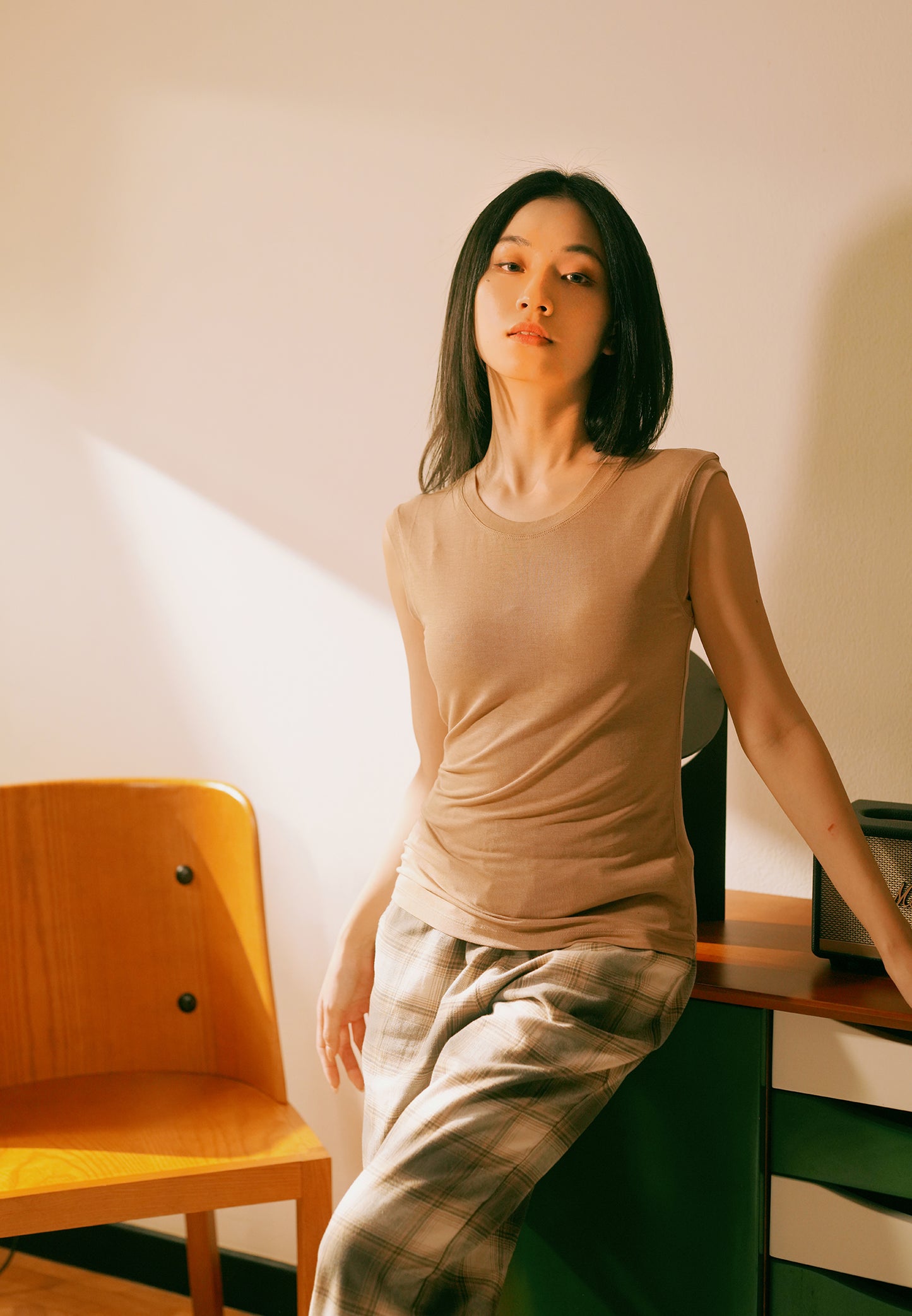 BABY TOP short-sleeve | coffee