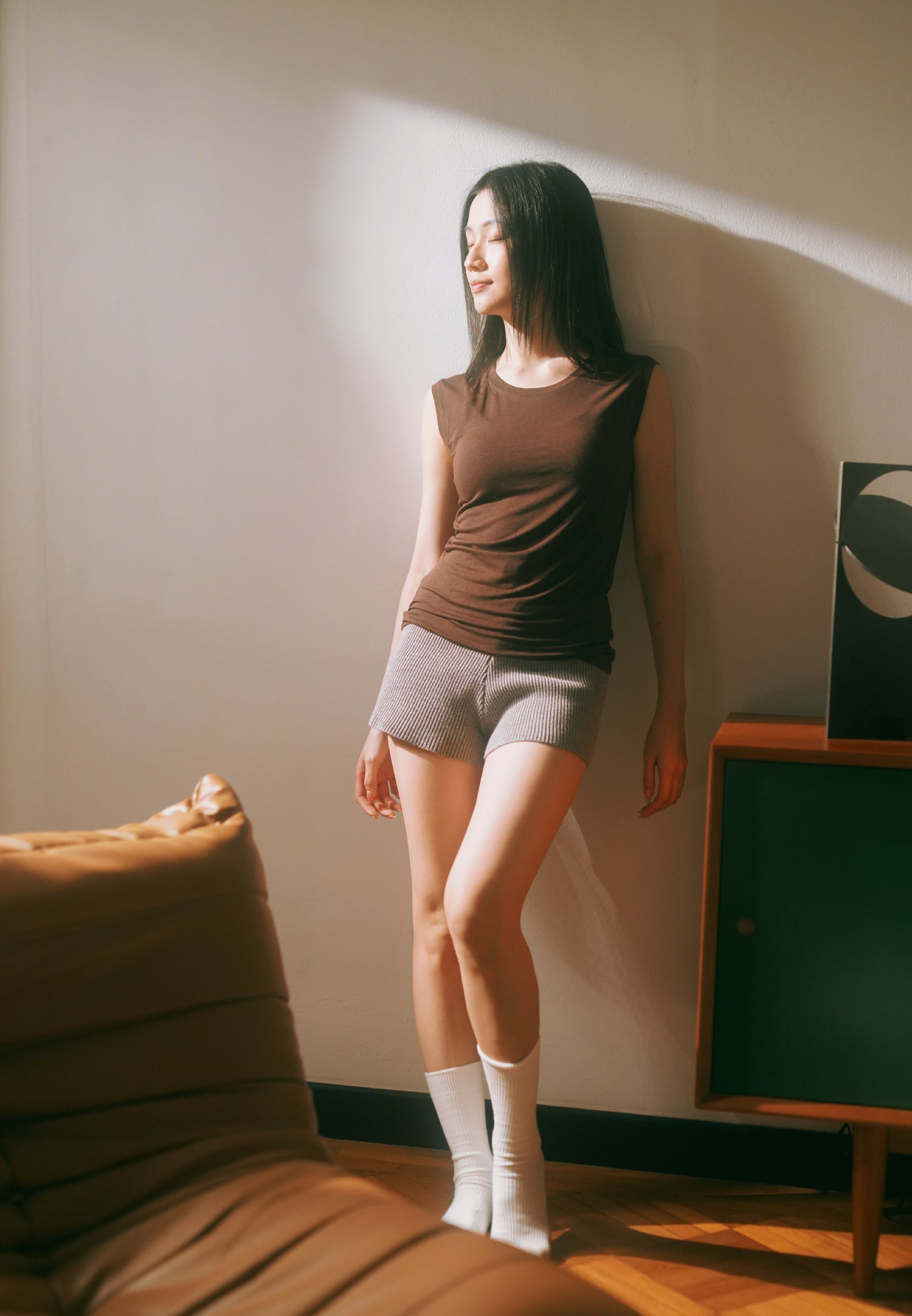 BABY TOP short-sleeve | chestnut