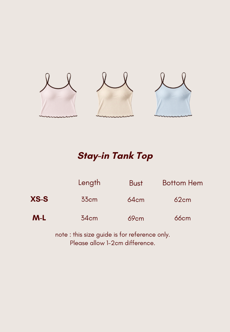 'Stay-in Tank Top' baby pink