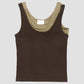 WES x SO | Two Piece Tank Bra Top (Brown / Khaki)