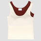 WES x SO | Two Piece Tank Bra Top (Cream / Rust)