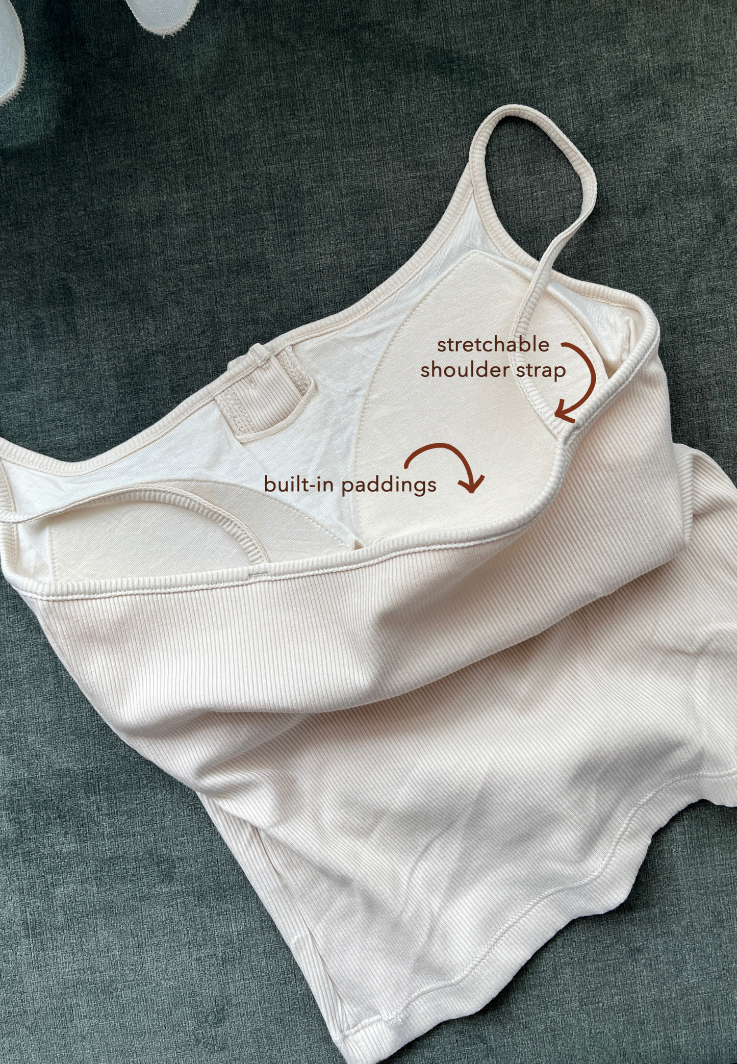 PADDED TANK TOP chocolate
