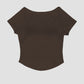 WES x SO | Baby Tee Bra Top (Brown)