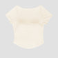 WES x SO | Baby Tee Bra Top (Cream)