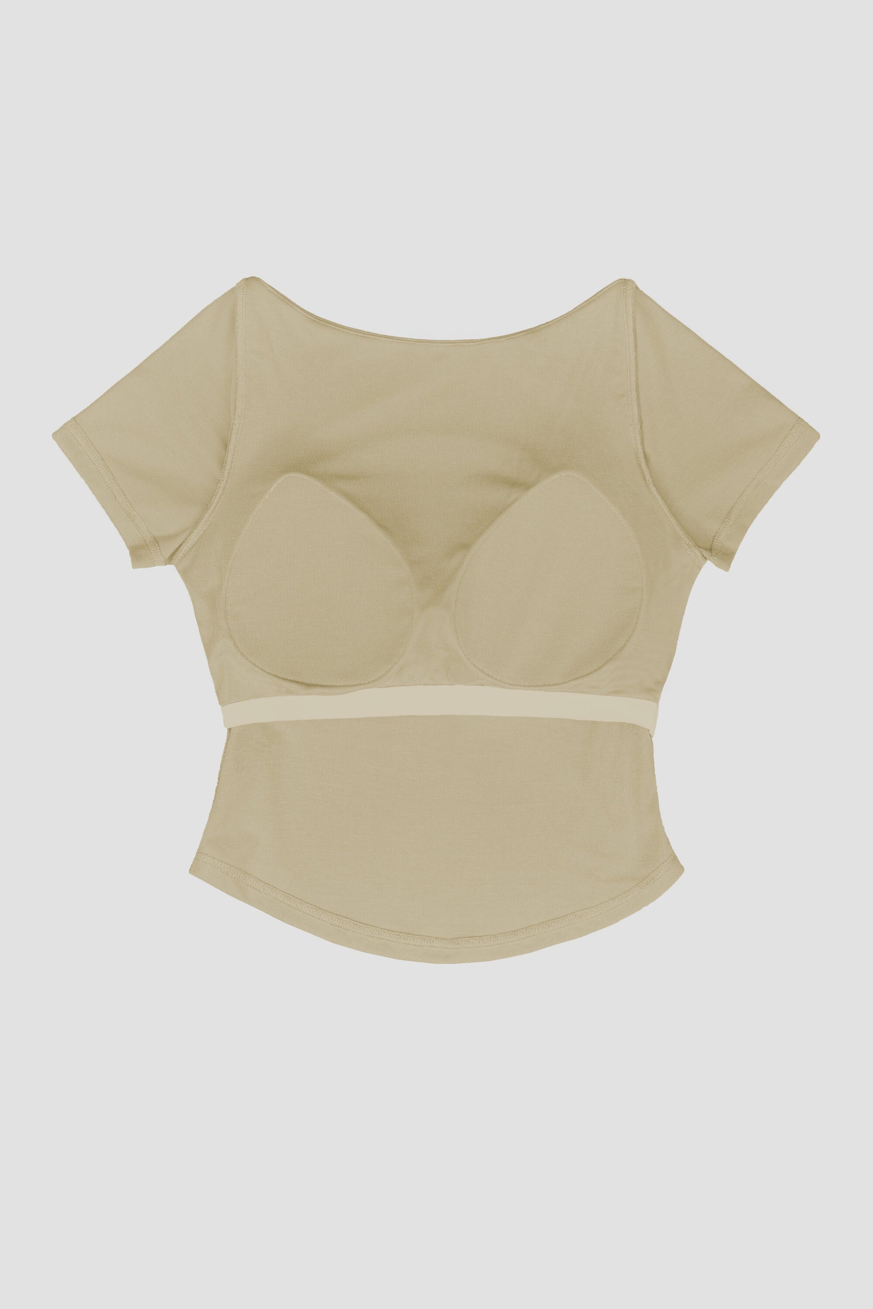 WES x SO | Baby Tee Bra Top (Cream)