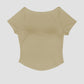WES x SO | Baby Tee Bra Top (Khaki)