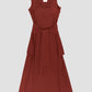 WES x SO | Waist Tie Tank Bra Dress (Rust)