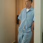Snuggle Striped Long Pants dark blue